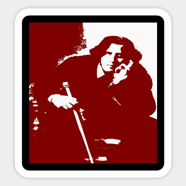 Oscar Wilde Sticker by icarusismartdesigns